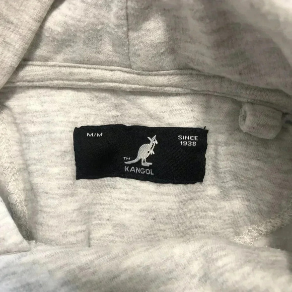 3/$25 ❥ Kangol Light Heather Gray Hoodie  Size M Casual Cool Comfy Cozy 90s Y2K - Picture 10 of 11